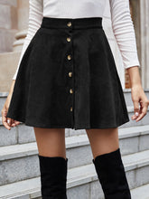 Corduroy High Waist A-Line Skirt Sai Feel
